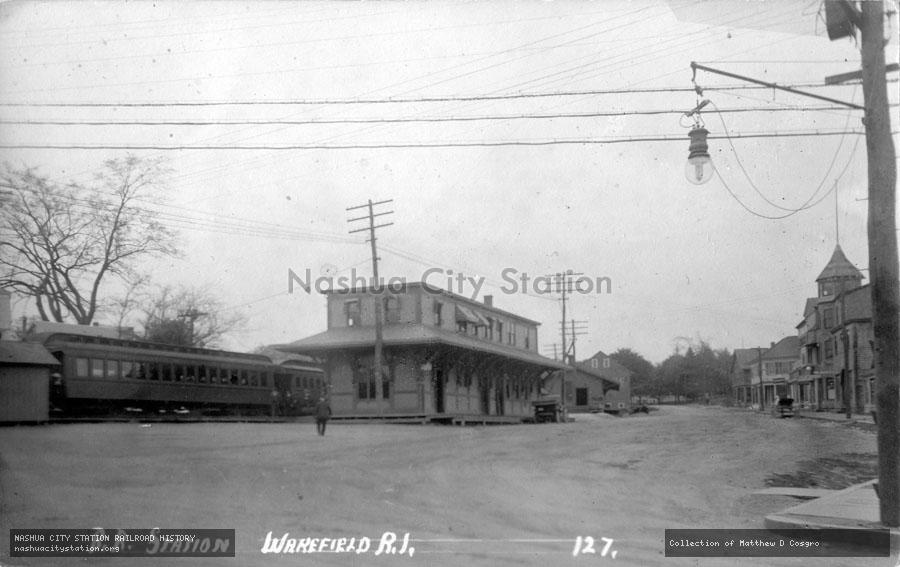 Postcard: Railroad Station, Wakefield, Rhode Island